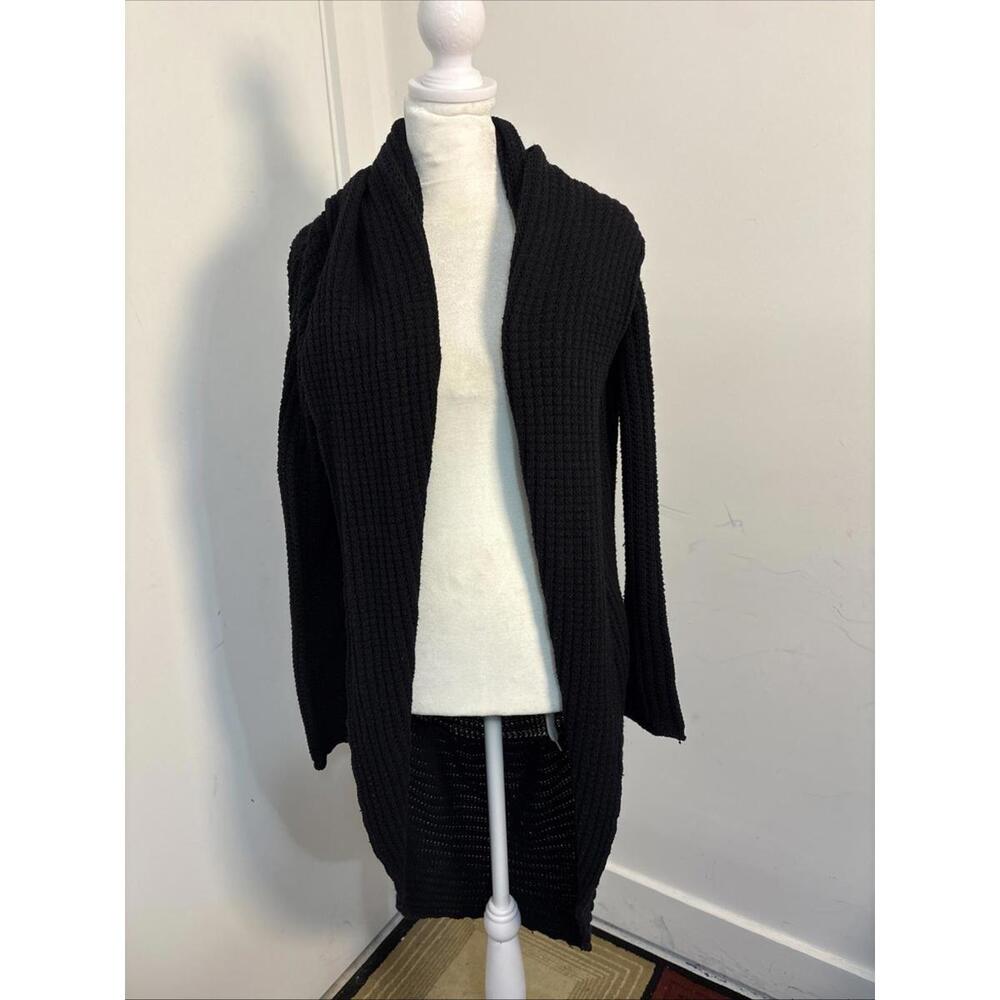 Lovestitch Women’s Long Shawl Collar Black Cardigan Small/Medium‎